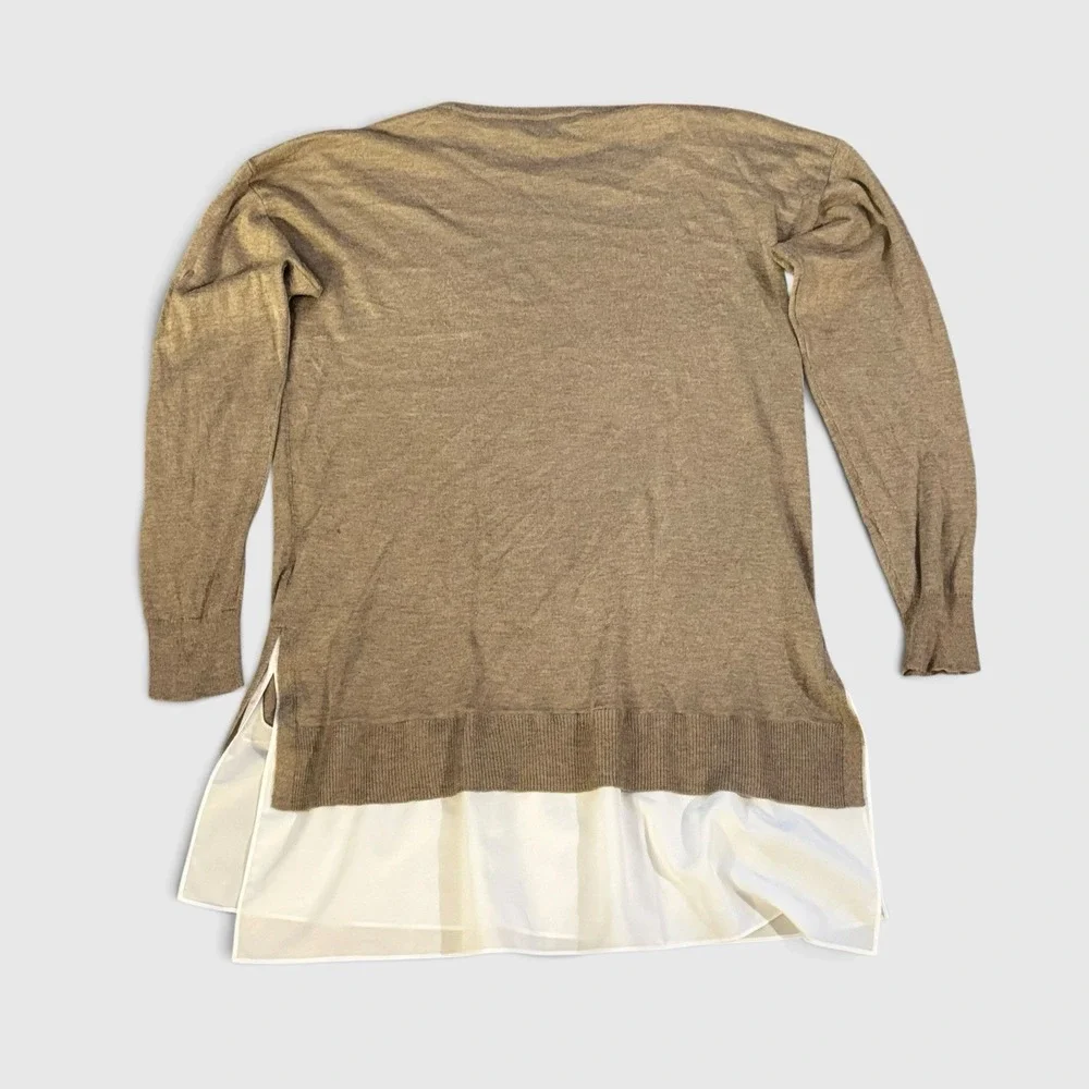 LAUREN Ralph Lauren Silk Sweater Small Quiet Luxury Old Money Layered Taupe